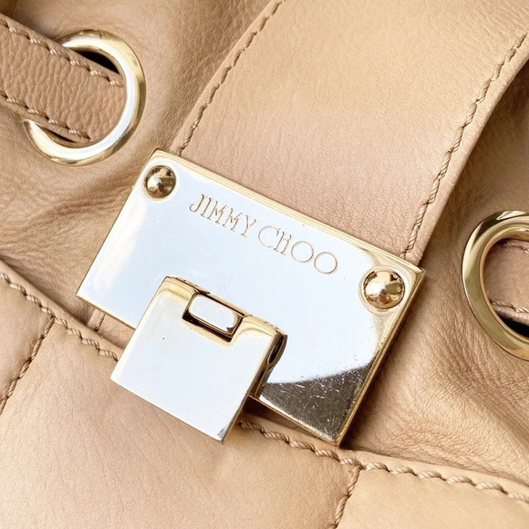 Jimmy Choo Tan Leather Tote Handbag - Picture 5 of 16